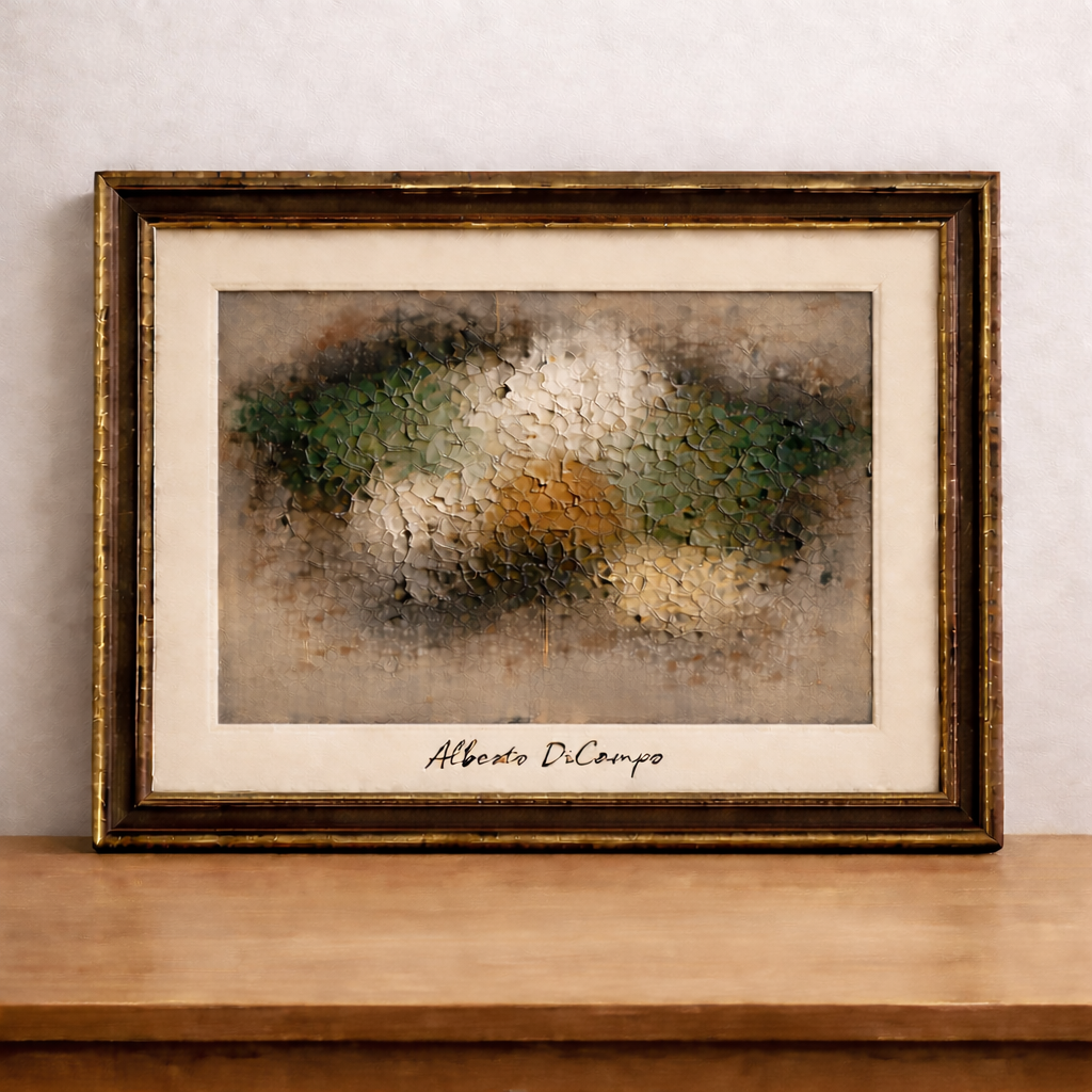 Abstract earth tones on display
