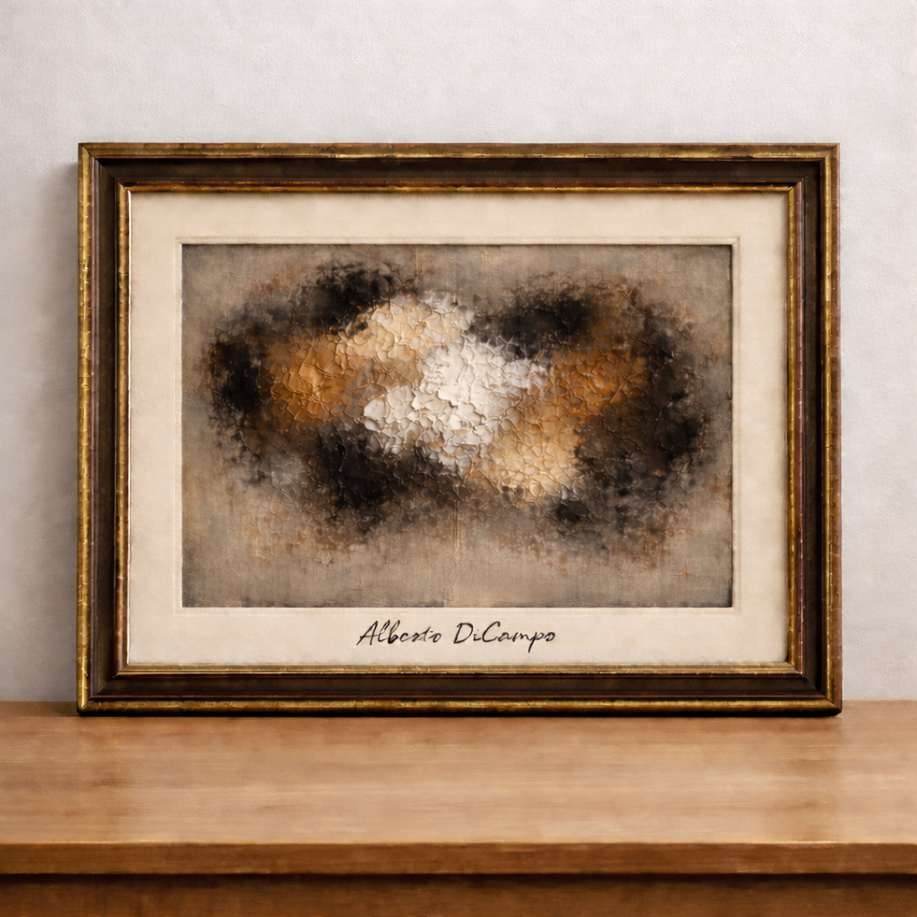 Abstract expressionism in warm hues