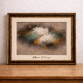 Abstract expressionist artwork on display