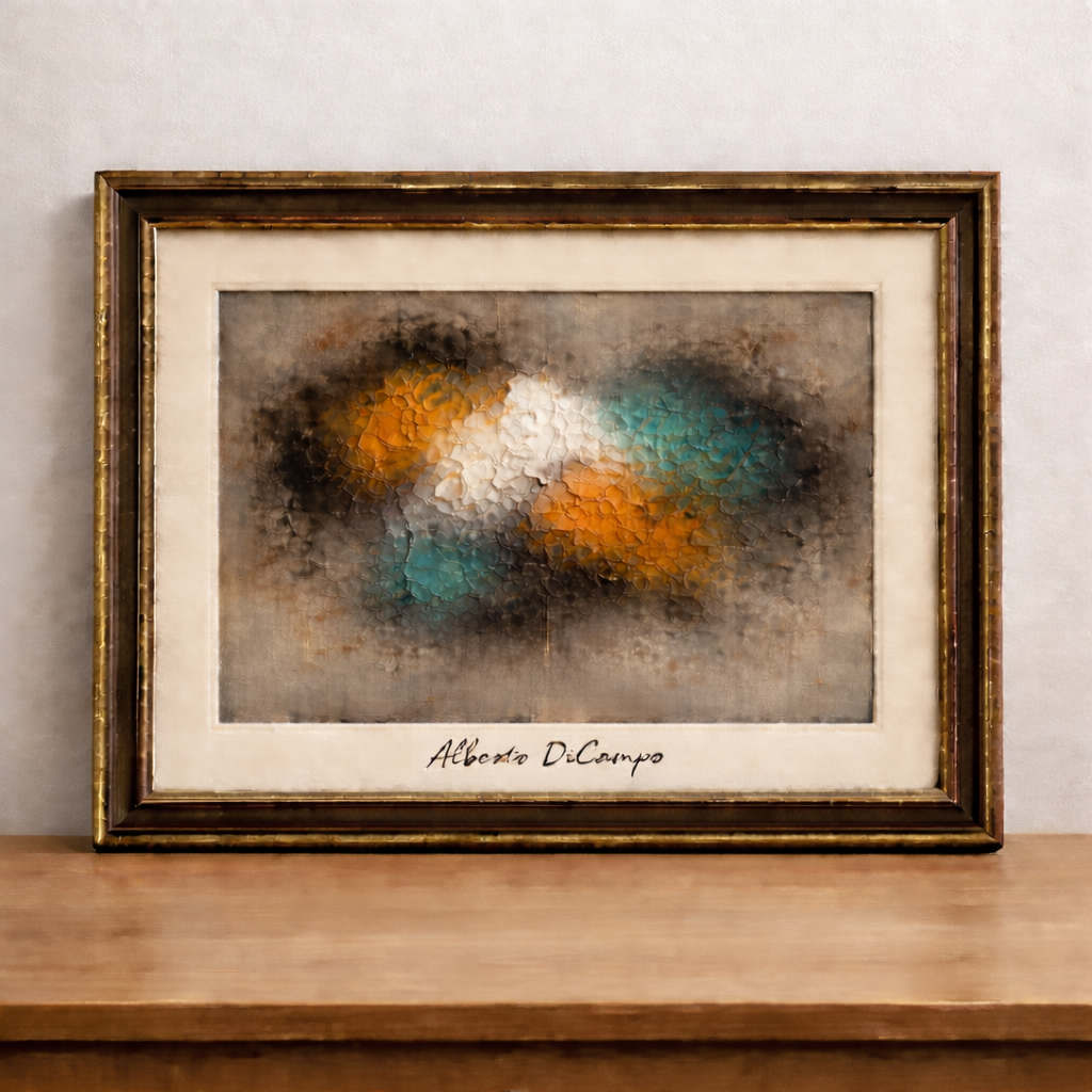 Colourful abstraction in elegant frame