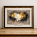 Peinture abstraite sur fond neutre