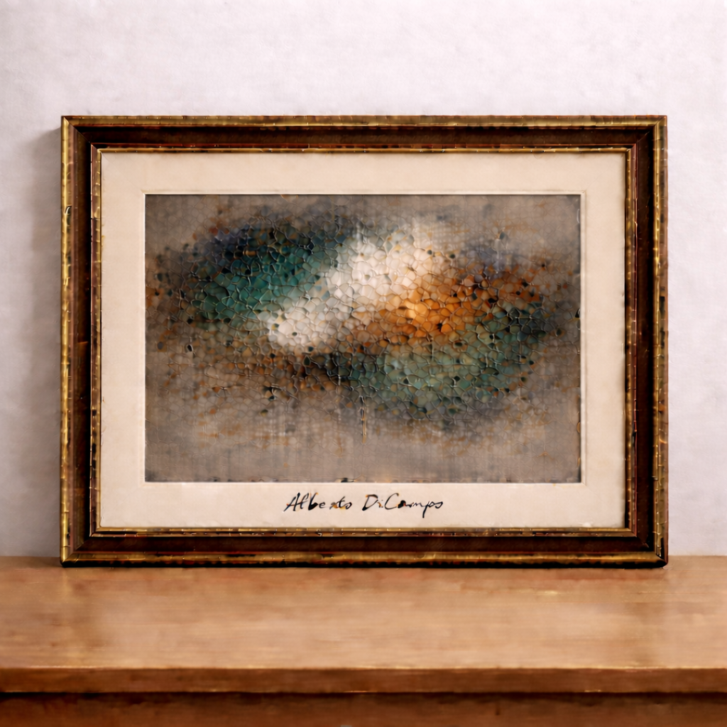 Peinture abstraite sur fond neutre 2